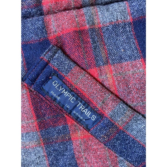 Vintage OLYMPIC Trails Plaid Reversible Vest M - Picture 3 of 5